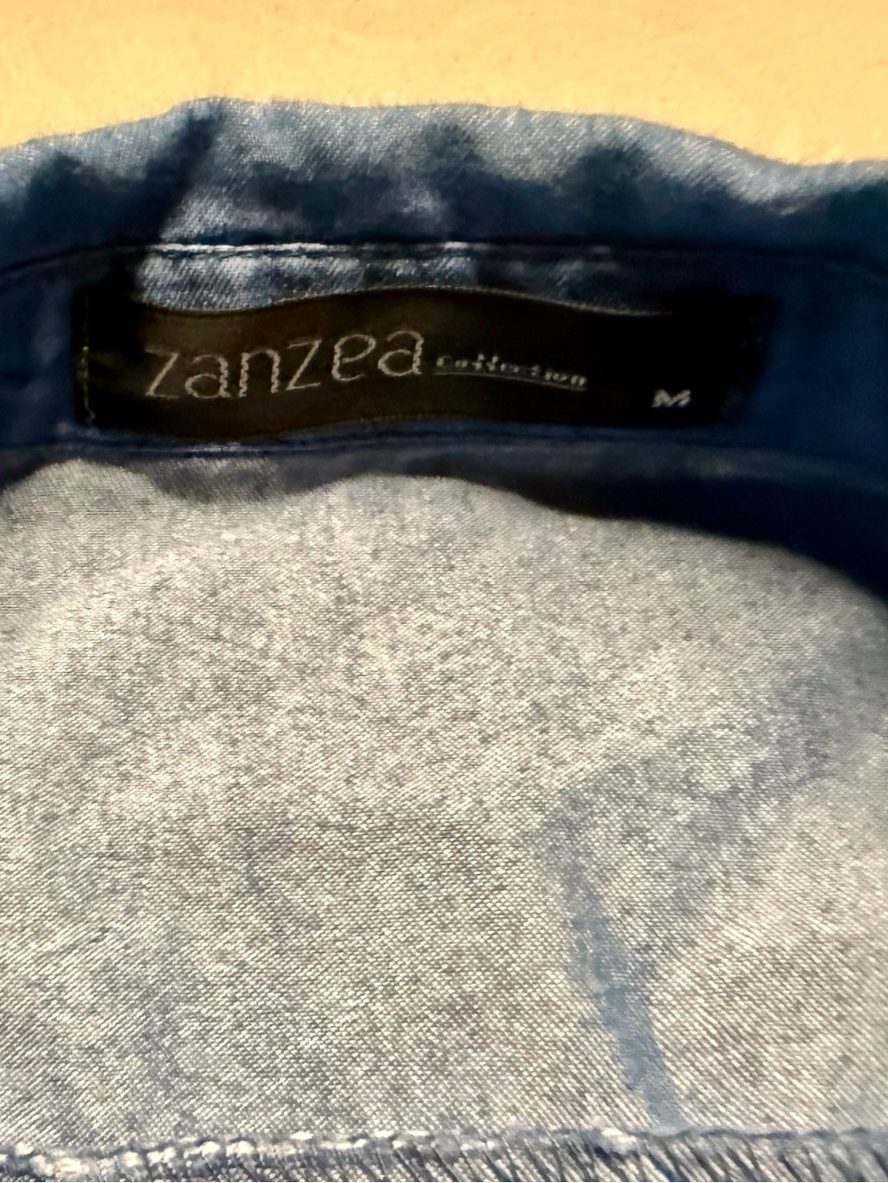 Y2K Chambray Button-Up Tunic Top – Size M - Picture 3 of 5